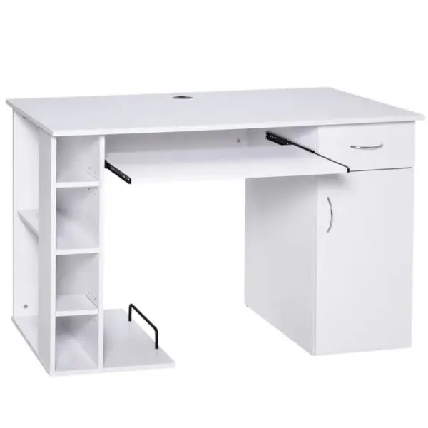 HOMCOM Bureau Informatique Design Multi-rangements