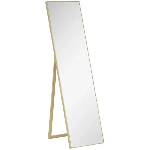 Miroir Sur Pied Rectangulaire Dim. 147h X 35l Cm Aspect Bois