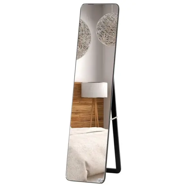 Miroir Sur Pied Et Mural Rectangulaire Verre Mdf Bois