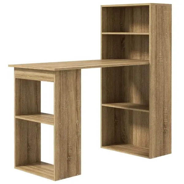 Bureau Informatique + Bibliothèque 120l X 55l X 120h Cm