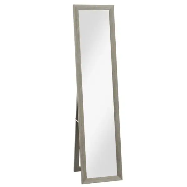 Miroir Sur Pied Et Mural Rectangulaire Aspect Bois Gris