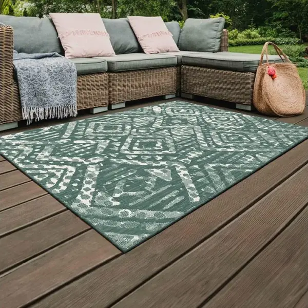 Tapis Dextérieur En Polypropylène 200 X 290 Cm Vert