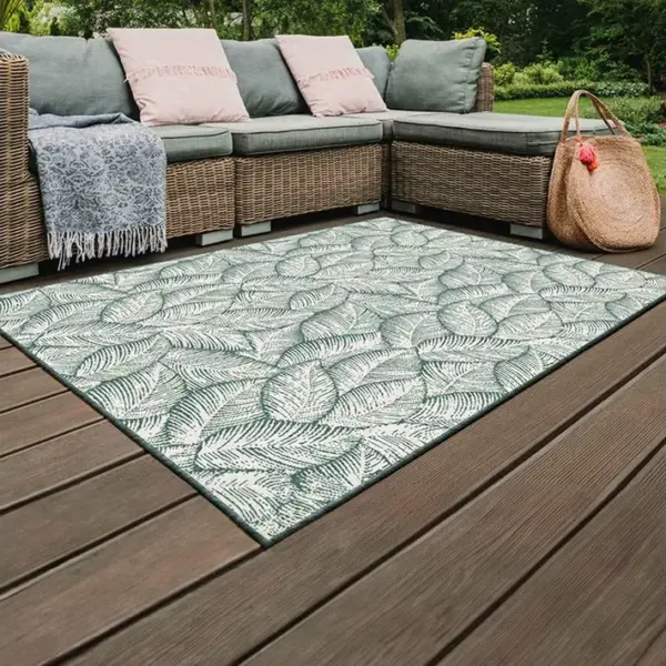 Tapis Dextérieur En Polypropylène 120 X 170 Cm Vert