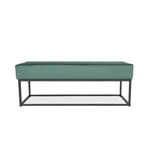 INTENSEDECO Banquette Clarisse Velours Vert Pieds Noirs