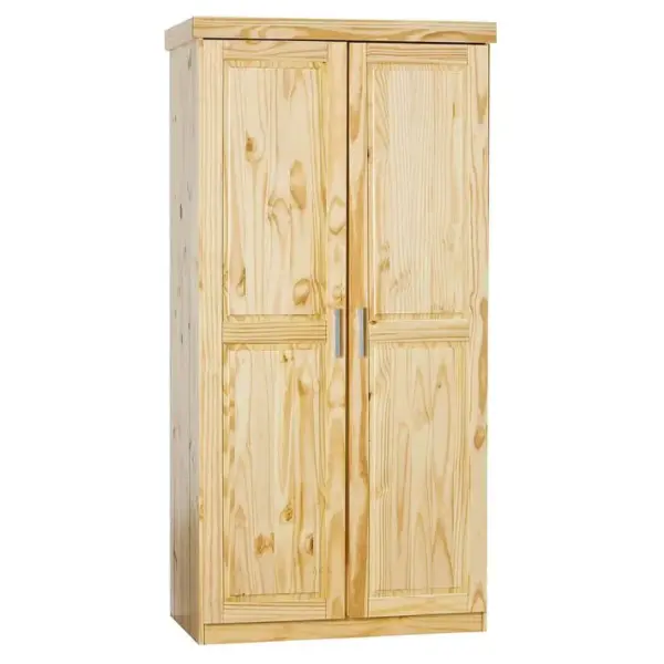 Armoire 2 Portes Bois Massif Naturel - Cali