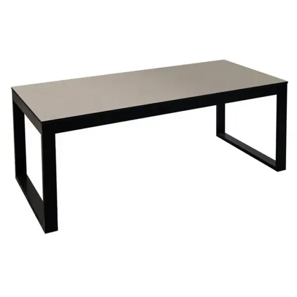 Table 160x90cm Coloris Champagne Piétement U Noir - Manta