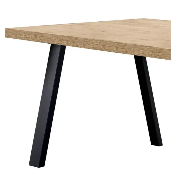 Table 170cm Aspect Bois Scarlet Oak Piètement à Métal Noir - Scarlet