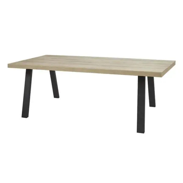 Table 170cm Aspect Bois Arizona Oak Piètement à Métal Noir - Arizona