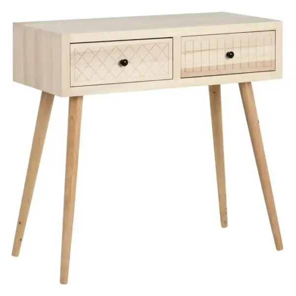 Console 2 Tiroirs En Mdf Et Bois De Peuplier - Paplio