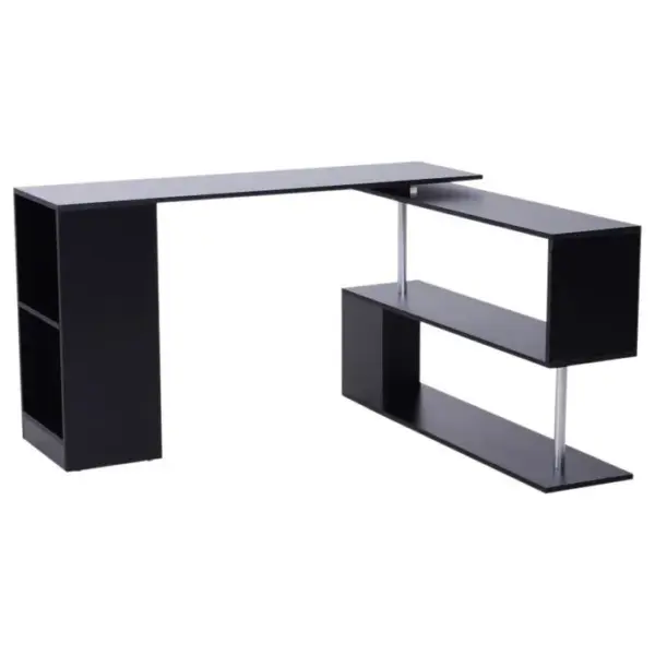 Bureau Dangle Noir En L