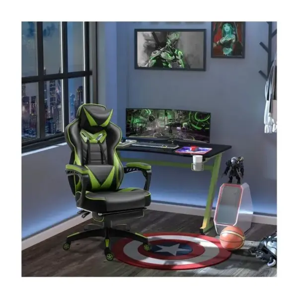 Fauteuil De Gamer Greenfight Vert Et Noir