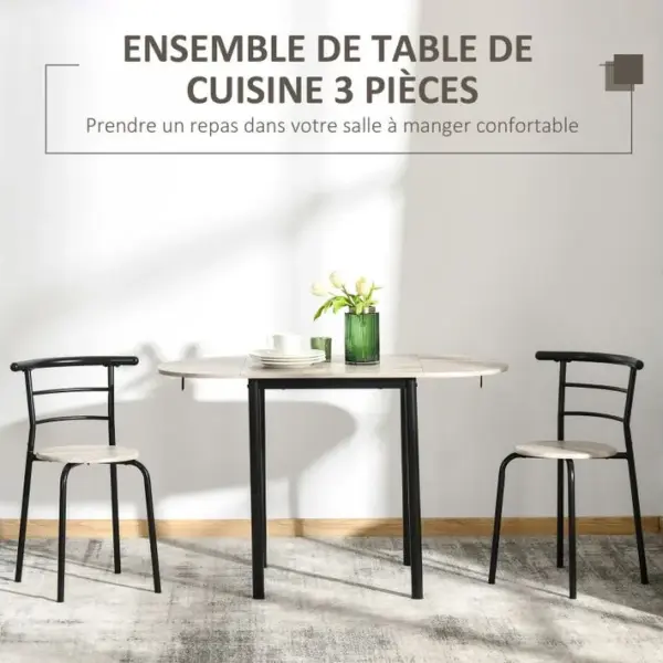 Ensemble Table Et Chaises Laura Style Industriel