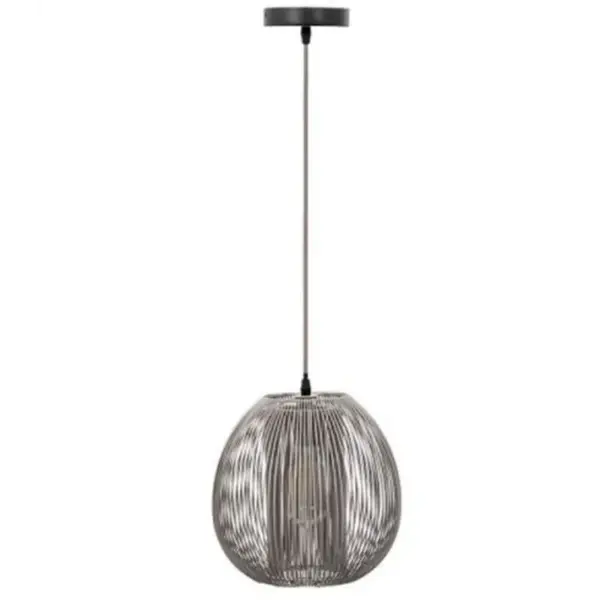 Lampe Suspension Déco boule Filaire 26cm Gris