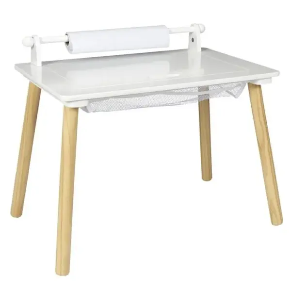 Bureau 2en1 Pour Enfant brique 60cm Blanc