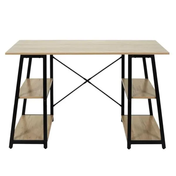 Bureau Design architecte 120cm Naturel et Noir