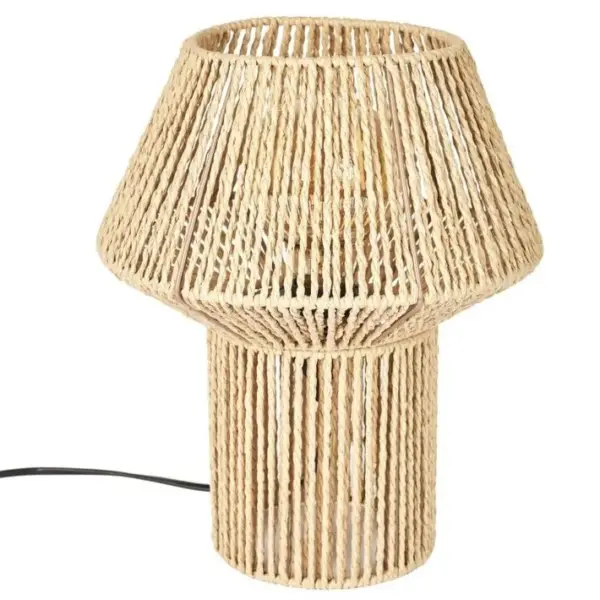 Lampe à Poser corde Tressée 33cm Naturel