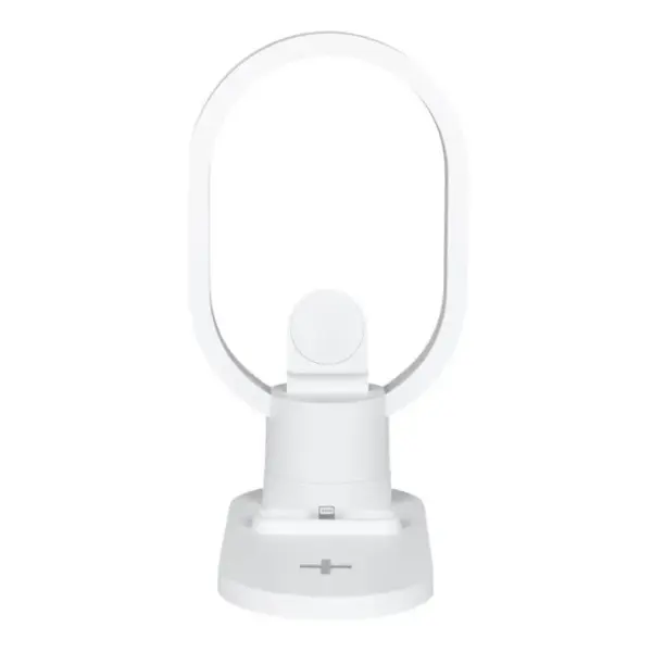 Lampe LED et Support De Charge 3 En 1 20cm Blanc