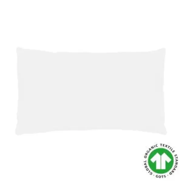 Taie Doreiller Coton Biologique, 50x70cm, Blanc, 100% Coton 57 Fils,