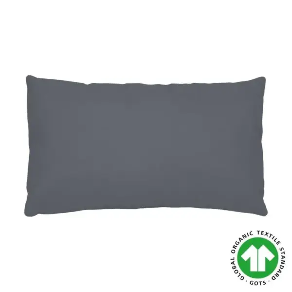 Taie Doreiller Coton Biologique, 50x70cm, Gris Ardoise, 100% Coton 57 Fils,