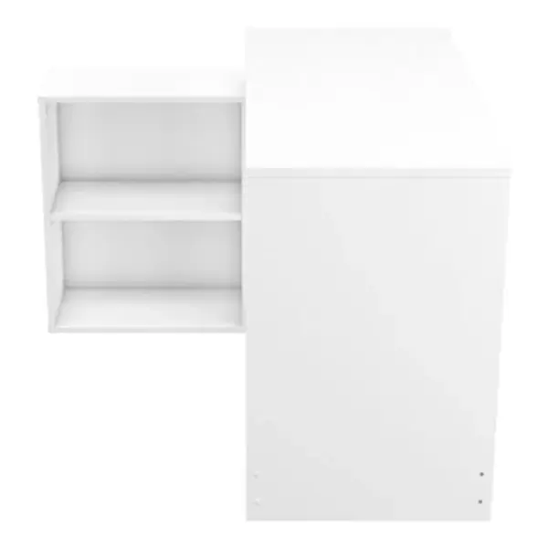 Bureau Dangle En Panneau De Particules, Blanc Mat - Dim : 111,9 X 76,7 X 100,7 Cm