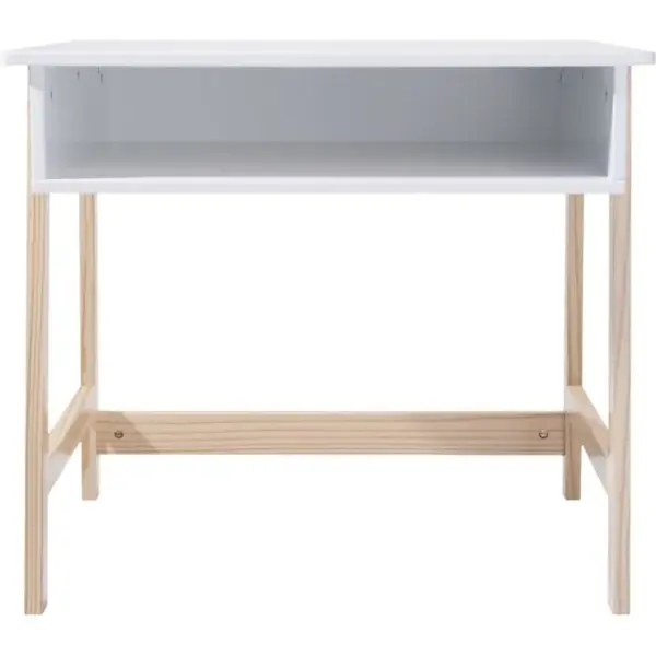 Bureau En Bois Enfant Douceur - L. 58 X H. 52 Cm - Blanc