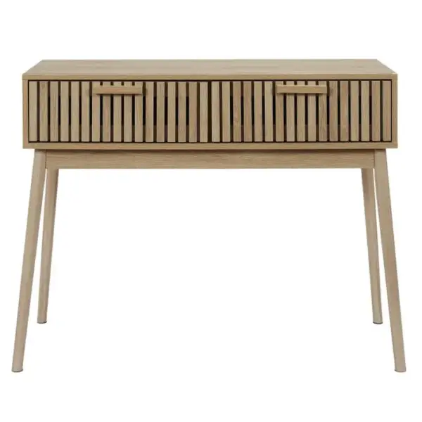 Console 2 Tiroirs Saulk En Bois - Marron