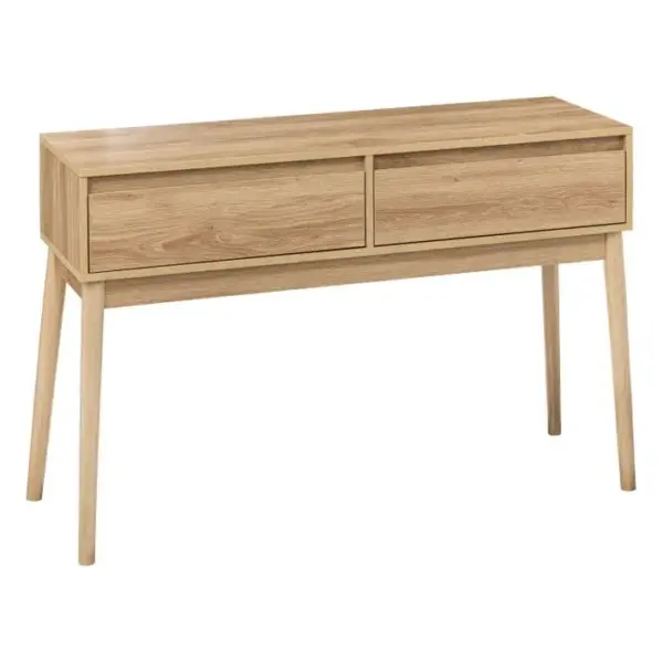 Console 2 Tiroirs Liam En Bois - Marron