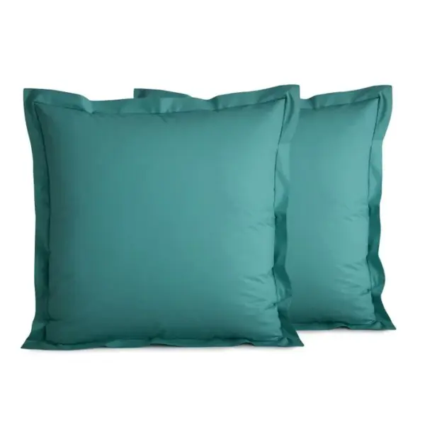 Taie Doreiller Percale De Coton Peigné -julian Paon - 65 X 65 Cm Volant Plat Piqué