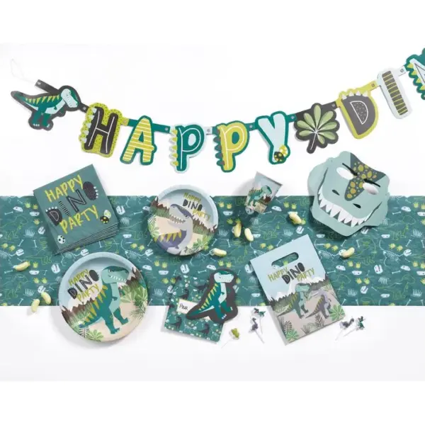 Chemin De Table Anniversaire 0.28 X 5 M Happy Dino