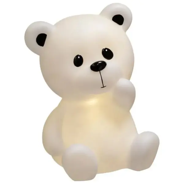 Veilleuse LED Nomade Petit Ourson 13 Cm Blanc