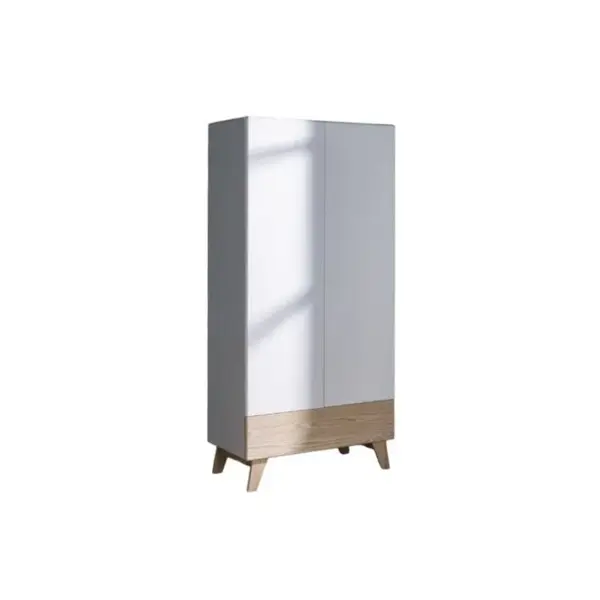 Armoire 2 Portes Haxo Blanc et Pin