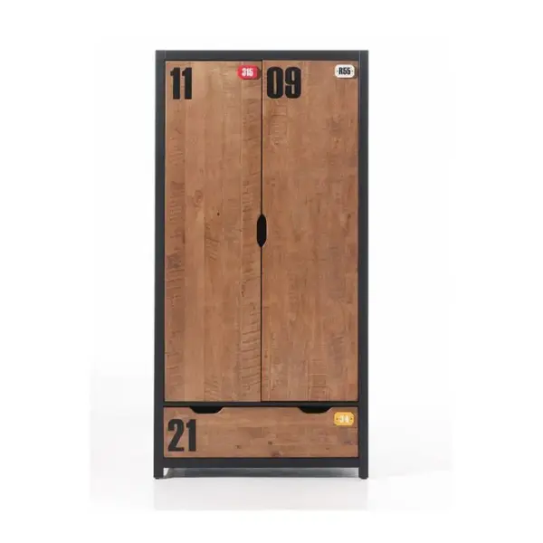 Armoire 2 Portes Bois Naturel