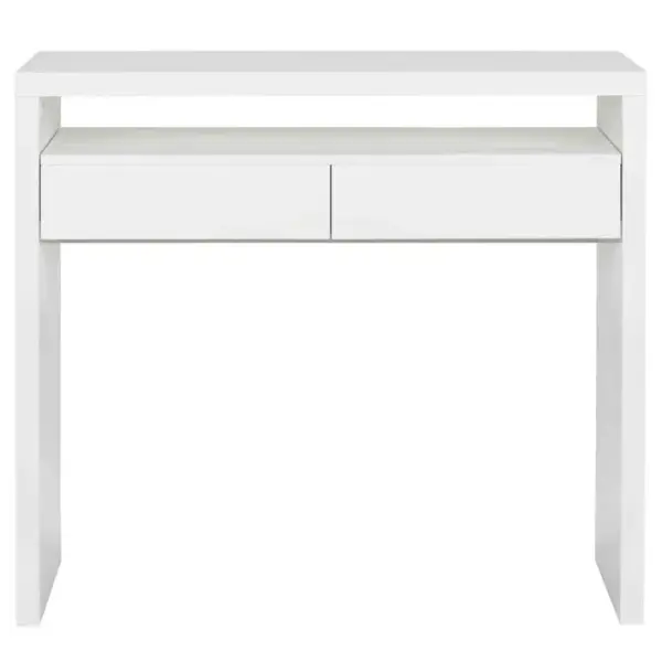 Bureau Coulissant Avec Tiroirs Blanc