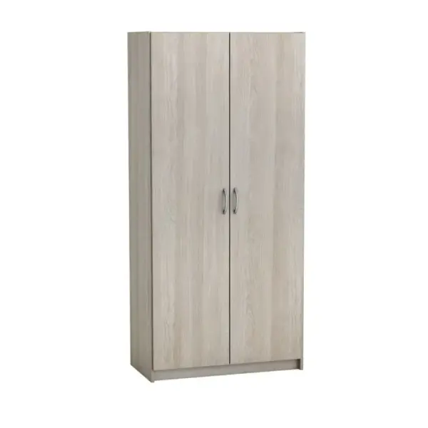 Armoire 2 Portes Lingère Multifonctio Bois Foncé