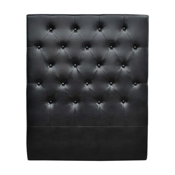 Tête De Lit Capitonnée déco - 99 Cm - Noir - En Pvc