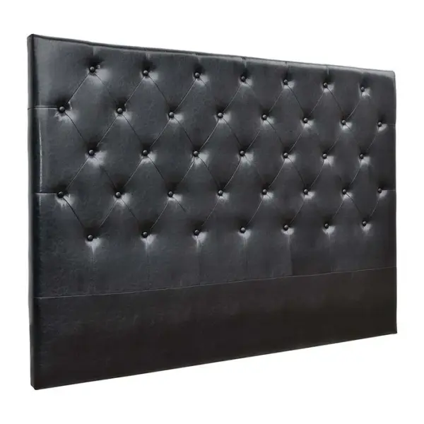 Tête De Lit Capitonnée déco - 169 Cm - Noir - En Pvc