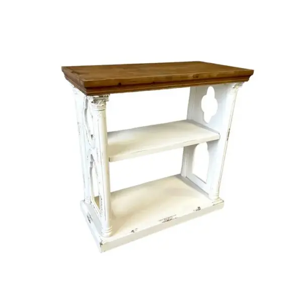 Victoria - Console En Bois Blanc Patiné L 81