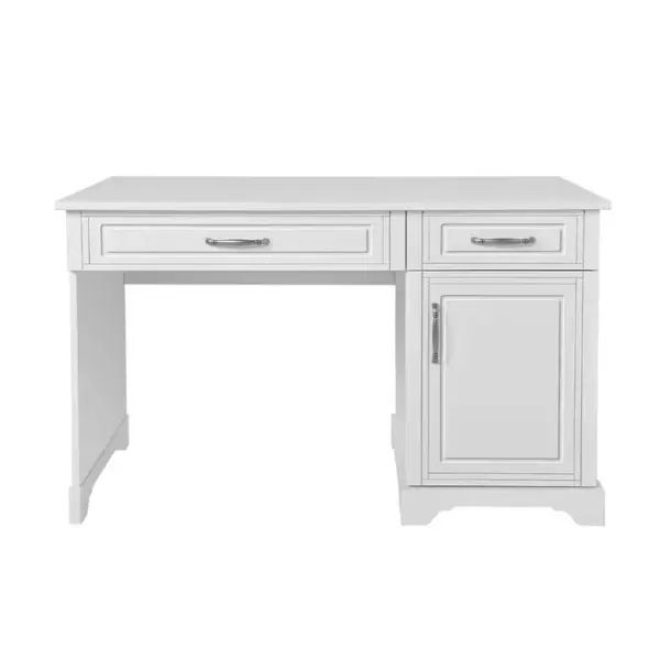 Bureau 2 Tiroirs 1 Porte Melody - Blanc