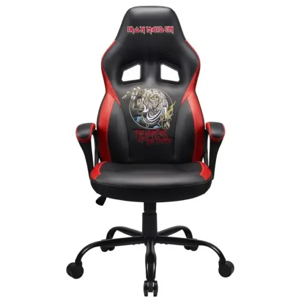 Chaise Gaming Iron Maiden, Fauteuil Gamer Noir Taille L