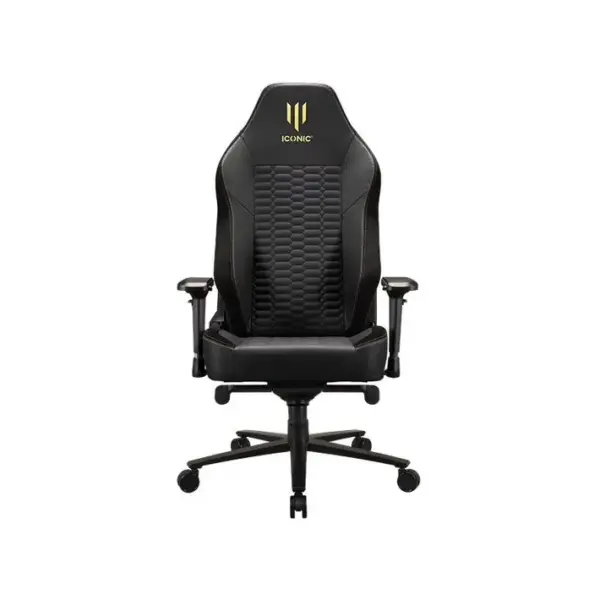 Fauteuil Gamer Apollon Classic Gold, Chaise Gaming Noir Taille Xl