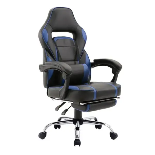 Fauteuil De Bureau Gamer Noir Et Bleu Link