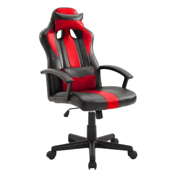 Fauteuil De Bureau Gamer Noir Et Rouge Crash