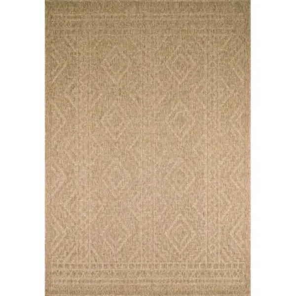 NAZAR Tapis De Salon Intérieur Extérieur Rectangle Nature Aspect Jute Beige 160x230cm