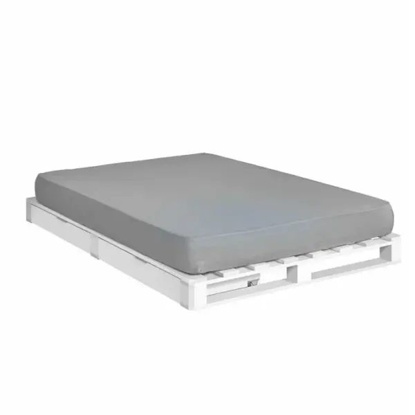 Pack Lit Palette Avec Matelas Cembro Blanc 160x200 Cm