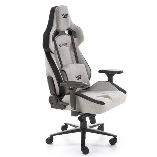 Fauteuil De Gaming Design En Tissu Gris Cobra