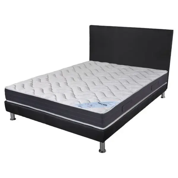 Matelas + Sommier + Tete Sr9 Deco 160x200 Melior - H. 20 Cm - Soutien Ferme