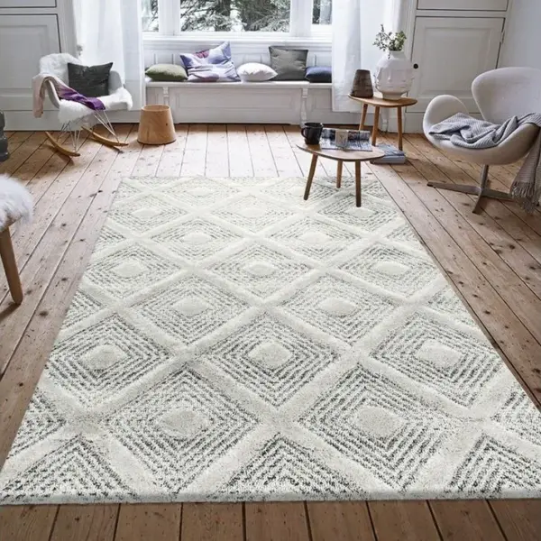 Melia - Tapis Berbère à Relief - Crème 280 X 370 Cm