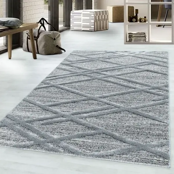 Asima - Tapis Berbère à Relief - Gris 200 X 290 Cm