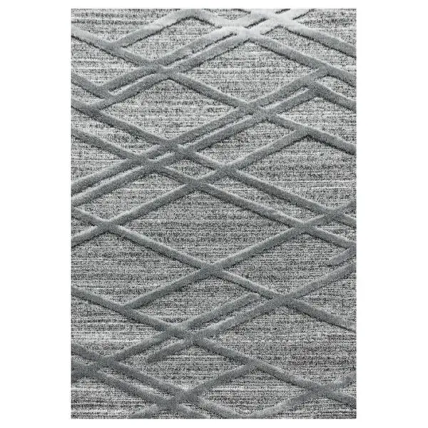 Asima - Tapis Berbère à Relief - Gris 200 X 290 Cm