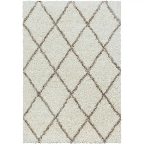 Berbere - Tapis De Style Berbère - Ivoire Et Beige 160 X 230 Cm